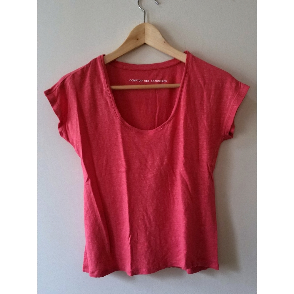 French Comptoir des Cotonniers 100% linen tee